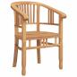 Preview: Stuhl 2 stk. Braun Massivholz Teak