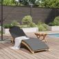 Preview: Garten Sonnenliege Braun 198 x 55 x 58,5 cm Massivholz Teak