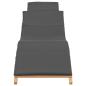 Preview: Garten Sonnenliege Braun 198 x 55 x 58,5 cm Massivholz Teak