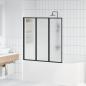 Preview: ARDEBO.de - Duschwand Schwarz 120 x 2 x 117 cm Aluminium und PP