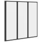 Preview: Duschwand Schwarz 120 x 2 x 117 cm Aluminium und PP