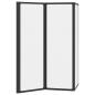 Preview: Duschwand Schwarz 120 x 2 x 117 cm Aluminium und PP