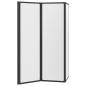 Preview: Duschwand Schwarz 132 x 2 x 140 cm Aluminium und PP