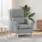 Preview: ARDEBO.de - Sessel Hellgrau Stoff