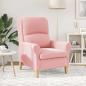 Preview: ARDEBO.de - Sessel Rosa Weiches Sherpa-Gewebe