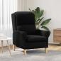 Preview: ARDEBO.de - Sessel Schwarz Weiches Sherpa-Gewebe