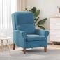 Preview: ARDEBO.de - Sessel Blau Samt