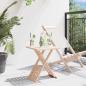 Preview: Couchtisch Braun 33 x 33 x 40,5 cm Massivholz aus Walnuss