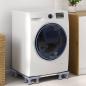 Preview: ARDEBO.de - Waschmaschinensockel Grau 67 x 67 x 12 cm Edelstahl