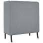 Preview: Hoher R?cken Sofa 101cm Hellgrau Stoff