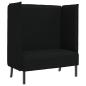 Preview: Hoher R?cken Sofa 101cm Schwarz Stoff