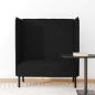 Preview: Hoher R?cken Sofa 101cm Schwarz Stoff