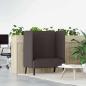 Preview: ARDEBO.de - Hoher Rücken Sofa 101cm Dunkelbraun Stoff