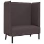 Preview: Hoher Rücken Sofa 101cm Dunkelbraun Stoff