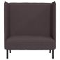 Preview: Hoher Rücken Sofa 101cm Dunkelbraun Stoff