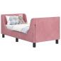 Preview: Kinderbettgestell mit Kopfteil Rosa 70 x 140 cm Samt