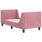 Preview: Kinderbettgestell mit Kopfteil Rosa 70 x 140 cm Samt