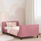 Preview: ARDEBO.de - Kinderbettgestell mit Kopfteil Rosa 80 x 200 cm Samt