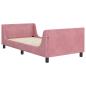 Preview: Kinderbettgestell mit Kopfteil Rosa 80 x 200 cm Samt