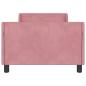 Preview: Kinderbettgestell mit Kopfteil Rosa 80 x 200 cm Samt