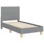 Preview: Kinderbettgestell mit Kopfteil Hellgrau 70 x 140 cm Stoff