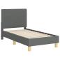 Preview: Kinderbettgestell mit Kopfteil Dunkelgrau 70 x 140 cm Stoff