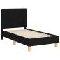 Preview: Kinderbettgestell mit Kopfteil Schwarz 70 x 140 cm Stoff