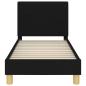 Preview: Kinderbettgestell mit Kopfteil Schwarz 70 x 140 cm Stoff