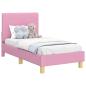 Preview: Kinderbettgestell mit Kopfteil Rosa 70 x 140 cm Stoff