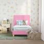 Preview: Kinderbettgestell mit Kopfteil Rosa 70 x 140 cm Stoff