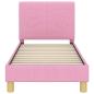 Preview: Kinderbettgestell mit Kopfteil Rosa 70 x 140 cm Stoff
