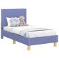 Preview: Kinderbettgestell mit Kopfteil Jeans blau 70 x 140 cm Stoff