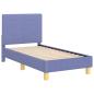 Preview: Kinderbettgestell mit Kopfteil Jeans blau 70 x 140 cm Stoff