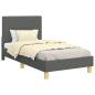 Preview: Kinderbettgestell mit Kopfteil Dunkelgrau 80 x 160 cm Stoff