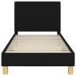 Preview: Kinderbettgestell mit Kopfteil Schwarz 80 x 160 cm Stoff