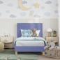 Preview: Kinderbettgestell mit Kopfteil Jeans blau 80 x 160 cm Stoff