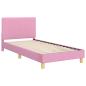 Preview: Kinderbettgestell mit Kopfteil Rosa 80 x 200 cm Stoff