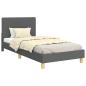 Preview: Kinderbettgestell mit Kopfteil Dunkelgrau 90 x 190 cm Stoff