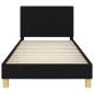 Preview: Kinderbettgestell mit Kopfteil Schwarz 90 x 190 cm Stoff