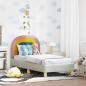 Preview: ARDEBO.de - Kinderbettgestell mit Kopfteil Creme 70 x 140 cm Samt