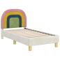 Preview: Kinderbettgestell mit Kopfteil Creme 70 x 140 cm Samt
