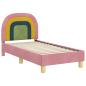 Preview: Kinderbettgestell mit Kopfteil Rosa 70 x 140 cm Samt