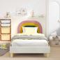 Preview: Kinderbettgestell mit Kopfteil Creme 80 x 200 cm Samt