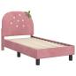 Preview: Kinderbettgestell mit Kopfteil Rosa 70 x 140 cm Samt