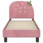 Preview: Kinderbettgestell mit Kopfteil Rosa 70 x 140 cm Samt