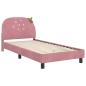 Preview: Kinderbettgestell mit Kopfteil Rosa 80 x 200 cm Samt