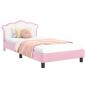 Preview: Kinderbettgestell mit Kopfteil Rosa 80 x 200 cm PU