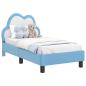 Preview: Kinderbettgestell mit Kopfteil Blau 70 x 140 cm PU