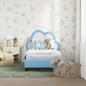 Preview: Kinderbettgestell mit Kopfteil Blau 70 x 140 cm PU