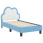 Preview: Kinderbettgestell mit Kopfteil Blau 70 x 140 cm PU